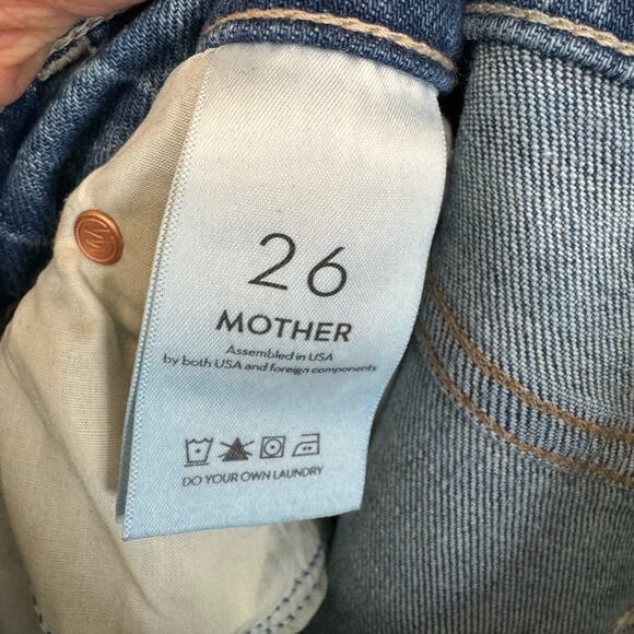 Mother Superior High Waisted Study Hover Straight Jeans Something Reveal Sz. 26 - Picture 15 of 16